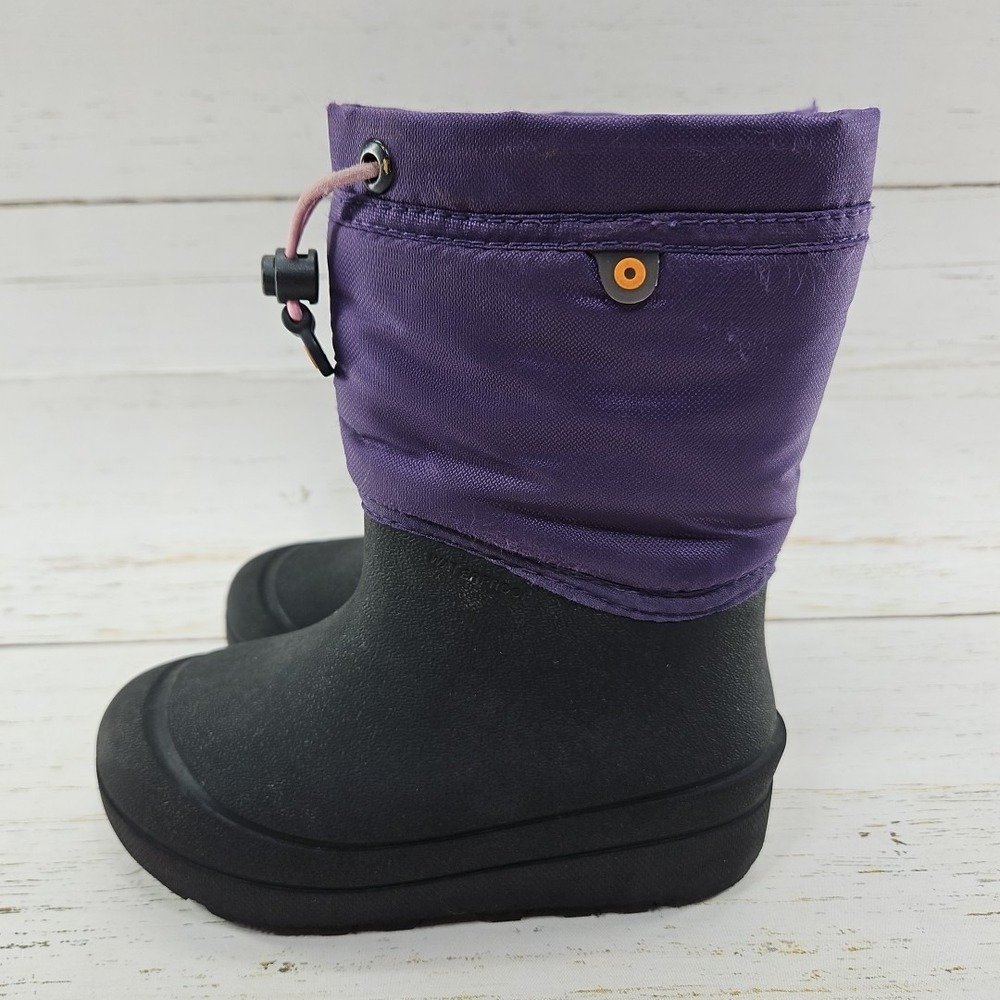 Bogs Snow Shell Boots Girls 10 Purple Black Waterproof Insulated Winter Snow